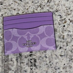 *STILL AVAILABLE*Coach Iris Collection Card Holder with Signature Monogram